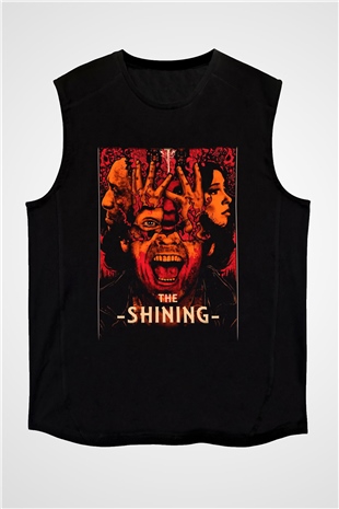 Shining Siyah Unisex Kolsuz Tişört