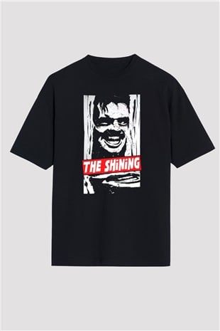 Shining Siyah Unisex Oversize Tişört