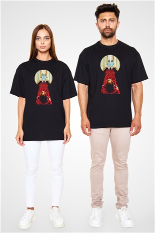 Shining Siyah Unisex Oversize Tişört
