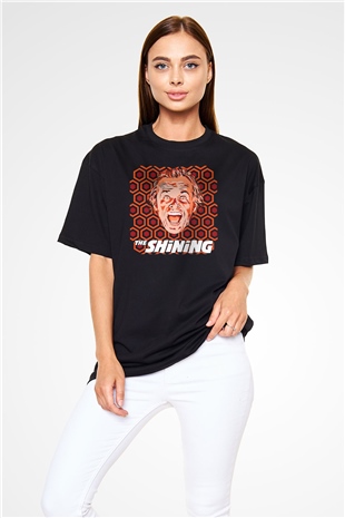 Shining Siyah Unisex Oversize Tişört