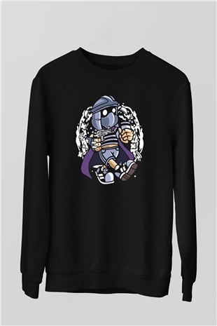 Shredder Bastard Baskılı Siyah Unisex Tshirt