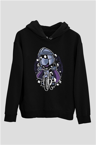 Shredder Biker Baskılı Siyah Unisex Tshirt