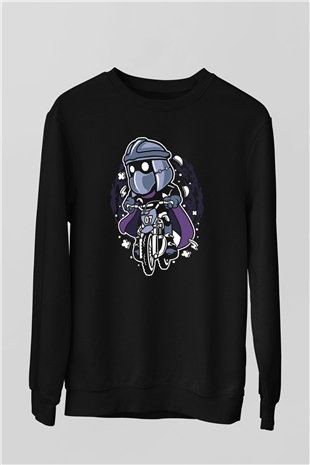 Shredder Biker Baskılı Siyah Unisex Tshirt