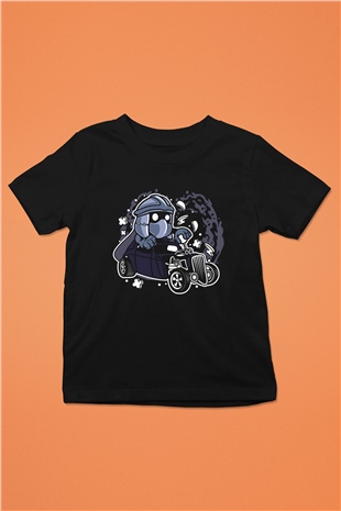 Shredder Hotrod Baskılı Siyah Çocuk Unisex Tişört