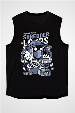 Shredder Loops Baskılı Siyah Unisex Tshirt
