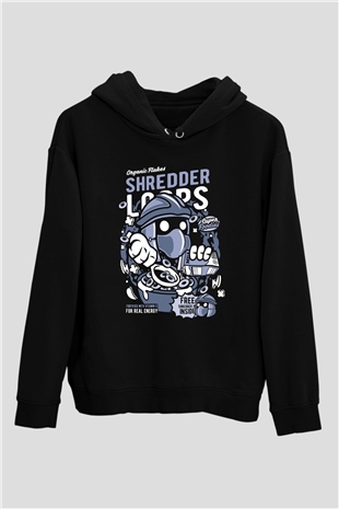 Shredder Loops Baskılı Siyah Unisex Tshirt