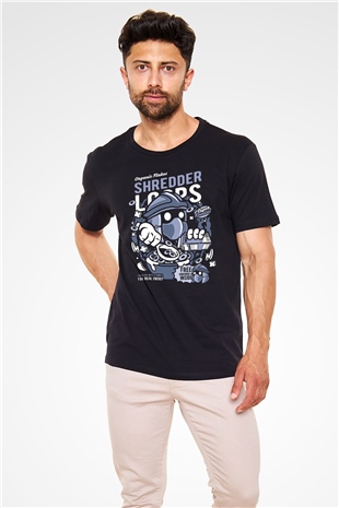 Shredder Loops Baskılı Siyah Unisex Tshirt