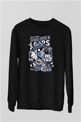 Shredder Loops Baskılı Siyah Unisex Tshirt