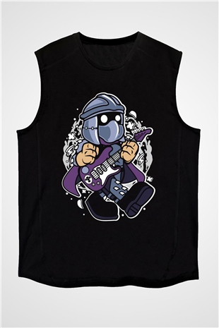Shredder Rocker Baskılı Siyah Unisex Tshirt