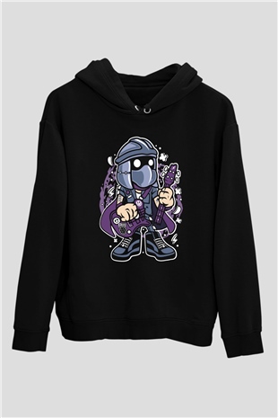 Shredder Rockstar Baskılı Siyah Unisex Tshirt