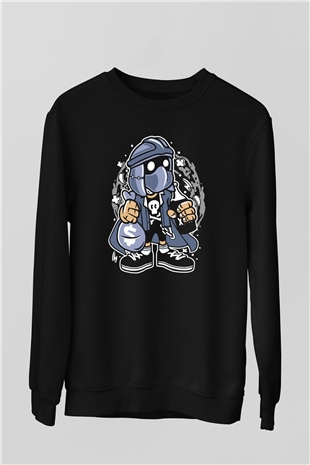 Shredder Street Bastard Baskılı Siyah Unisex Tshirt