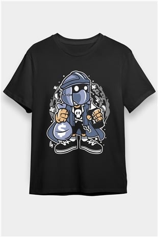 Shredder Street Bastard Baskılı Siyah Unisex Tshirt