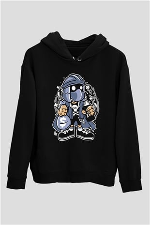Shredder Street Bastard Baskılı Siyah Unisex Tshirt