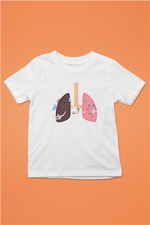 Sigarayı Bırakma Günü Baskılı Beyaz Unisex Beyaz Çocuk Tişört - Tshirt