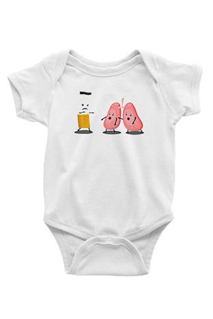 Sigarayı Bırakma Günü Baskılı Beyaz Unisex Bebek Body - Zıbın