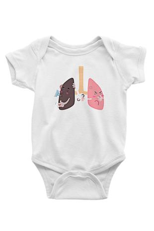 Sigarayı Bırakma Günü Baskılı Beyaz Unisex Bebek Body - Zıbın