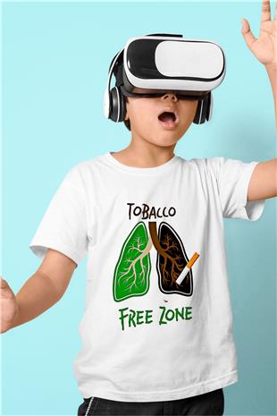Sigarayı Bırakma Günü Baskılı Beyaz Unisex Beyaz Çocuk Tişört - Tshirt