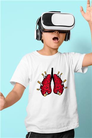 Sigarayı Bırakma Günü Baskılı Beyaz Unisex Beyaz Çocuk Tişört - Tshirt