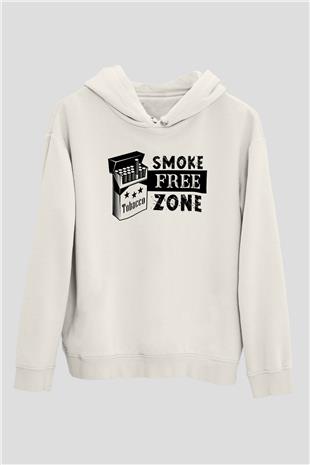 Sigarayı Bırakma Günü Baskılı Beyaz Unisex Kapüşonlu Sweatshirt