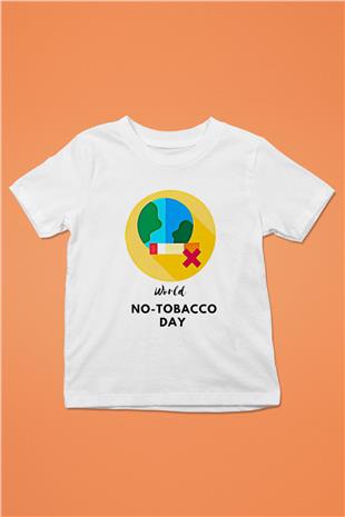 Sigarayı Bırakma Günü Baskılı Beyaz Unisex Beyaz Çocuk Tişört - Tshirt