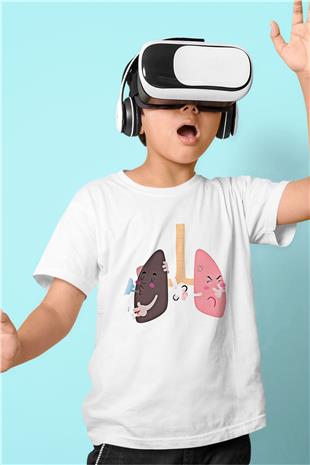 Sigarayı Bırakma Günü Baskılı Beyaz Unisex Beyaz Çocuk Tişört - Tshirt