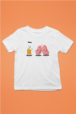 Sigarayı Bırakma Günü Baskılı Beyaz Unisex Beyaz Çocuk Tişört - Tshirt