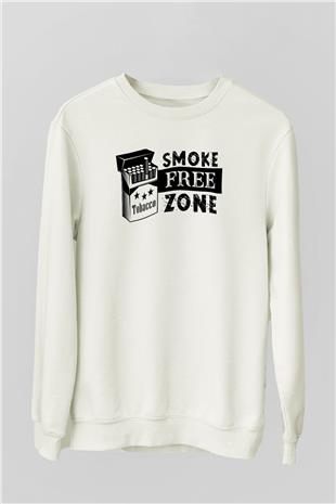 Sigarayı Bırakma Günü Baskılı Beyaz Unisex Sweatshirt
