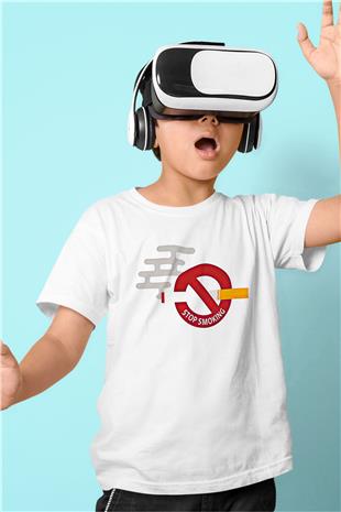 Sigarayı Bırakma Günü Baskılı Beyaz Unisex Beyaz Çocuk Tişört - Tshirt