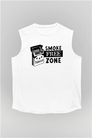 Sigarayı Bırakma Günü Baskılı Beyaz Unisex Kolsuz Tişört - Tshirt
