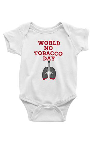 Sigarayı Bırakma Günü Baskılı Beyaz Unisex Bebek Body - Zıbın