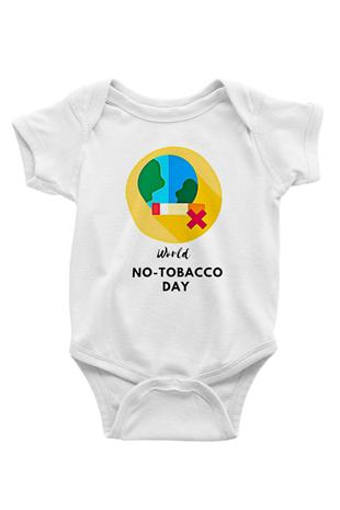 Sigarayı Bırakma Günü Baskılı Beyaz Unisex Bebek Body - Zıbın