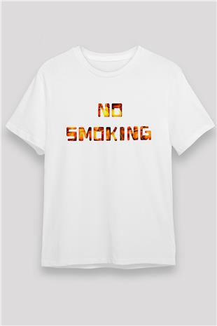 Sigarayı Bırakma Günü Baskılı Unisex Beyaz Tişört - Tshirt