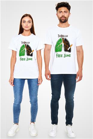 Sigarayı Bırakma Günü Baskılı Unisex Beyaz Tişört - Tshirt
