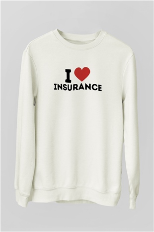 Sigortacı Beyaz Unisex Sweatshirt