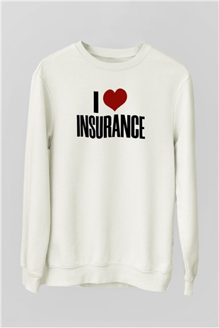 Sigortacı Beyaz Unisex Sweatshirt