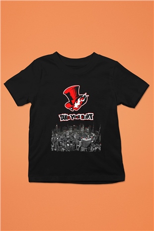 Sihirbaz Şapkası Baskılı Unisex Siyah  Çocuk Tişört