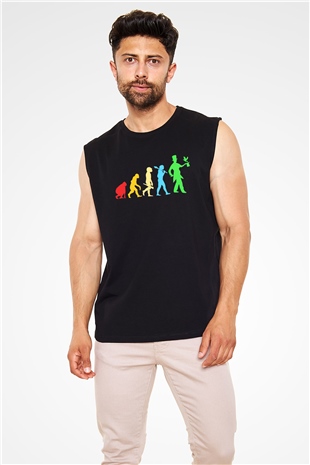 Sihirbaz Siyah Unisex Kolsuz Tişört