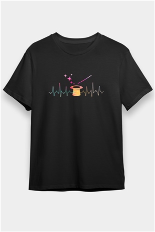 Sihirbaz Siyah Unisex Tişört T-Shirt - TişörtFabrikası