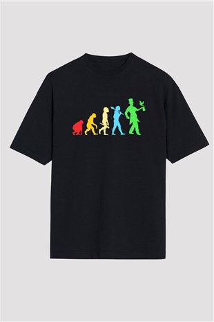 Sihirbaz Siyah Oversize Tişört Oversize T-shirt - TişörtFabrikası