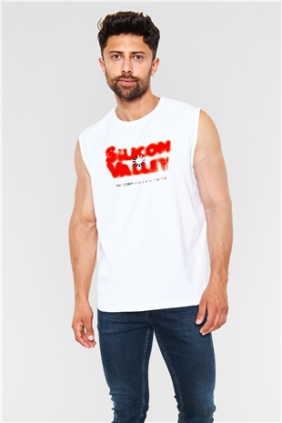 Silicon Valley Beyaz Unisex Kolsuz Tişört