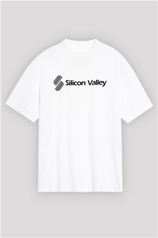 Silicon Valley Beyaz Unisex Oversize Tişört T-Shirt