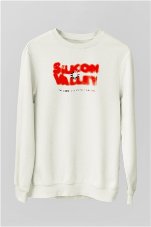 Silicon Valley Beyaz Unisex Sweatshirt