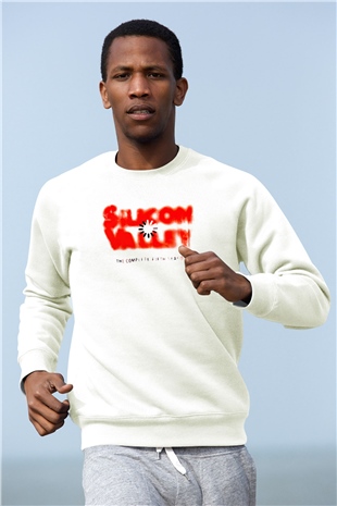 Silicon Valley Beyaz Unisex Sweatshirt