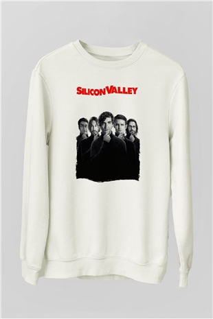 Silicon Valley Beyaz Unisex Sweatshirt