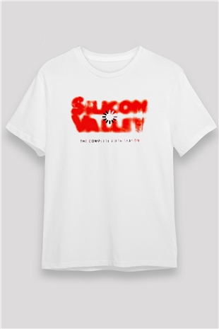 Silicon Valley Beyaz Unisex Tişört T-Shirt