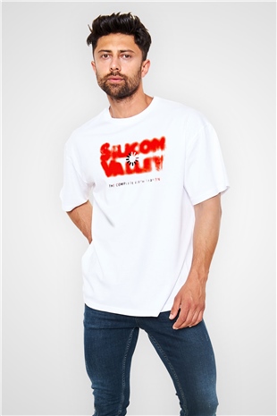 Silicon Valley Beyaz Oversize Tişört Oversize T-shirt