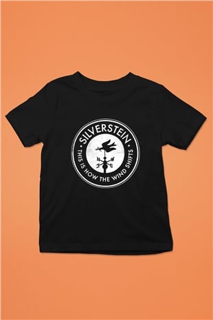 Silverstein Baskılı Siyah Unisex Çocuk Tişört