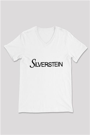 Silverstein Beyaz Unisex V Yaka Tişört T-Shirt