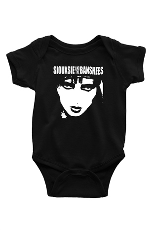 Siouxsie and the Banshees Baskılı Siyah Bebek Body - Zıbın