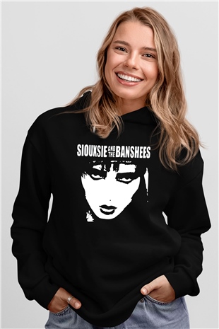 Siouxsie and the Banshees Siyah Unisex Kapşonlu Sweatshirt